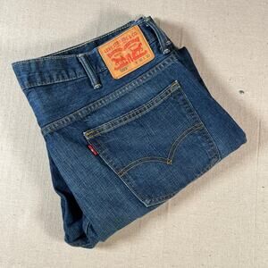 Levis 569 Jeans Mens 38x30 Blue Loose Straight Baggy Fit Dark Denim